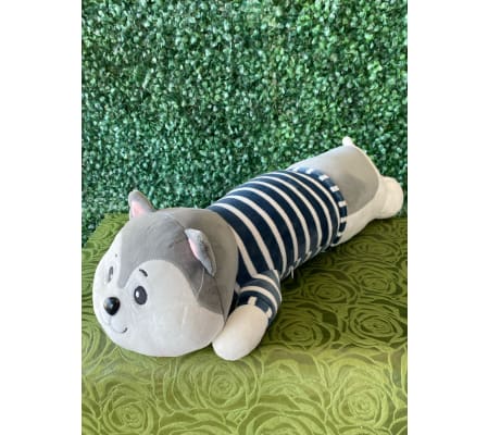 Huggable Husky Plush Pillow