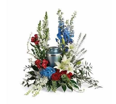 Patriotic Urn/Cremation Memorial Spray