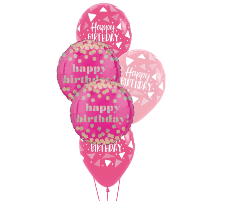 Happy Birthday Dotty Classic Balloon Bouquet