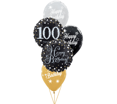 Sparkling Birthday 100th Classic Balloon Bouquet