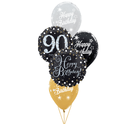Sparkling Birthday 90th Classic Balloon Bouquet