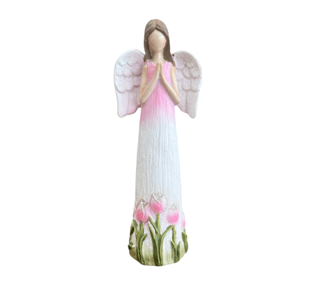 Angel with Pink Tulip Dress