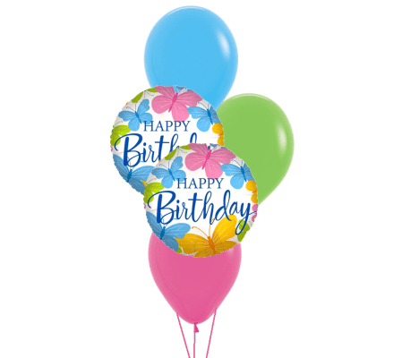 Happy Birthday Colourful Butterflies Colourful Classic Balloon Bo