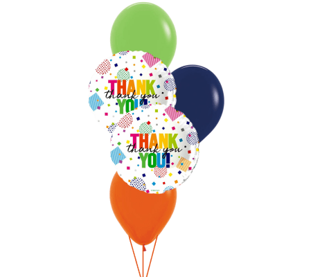 Thank You Dots Colourful Classic Balloon Bouquet