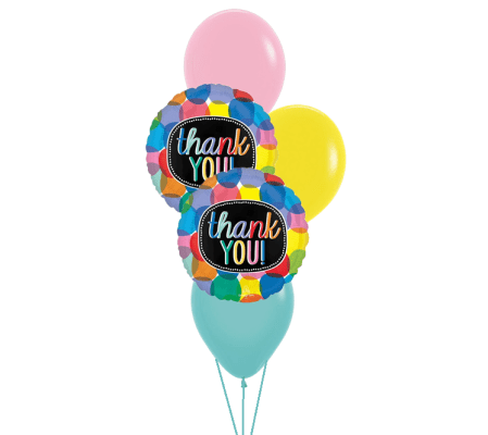 Bubbly Thank You Colourful Classc Balloon Bouquet