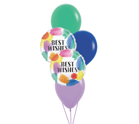 Best Wishes Colourful Classic Balloon Bouquet