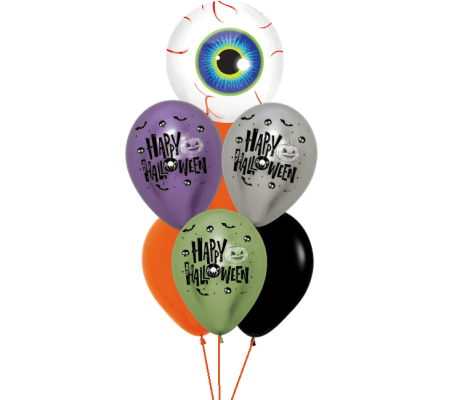 Halloween Eyeball Bubble Balloon Bouquet