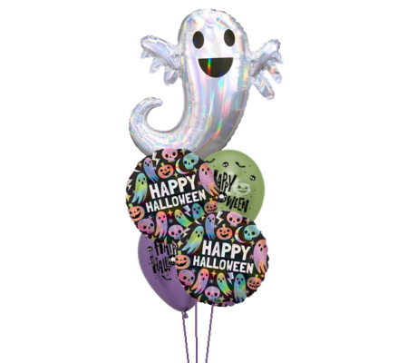 Iredescent Ghost Pastel Cheerful Balloon Bouquet