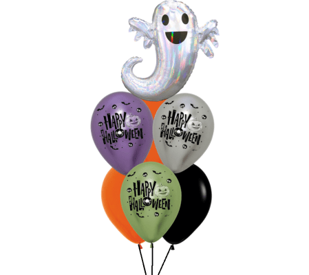 Iredescent Ghost Awesome Balloon Bouquet