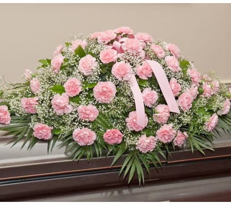 Pink Carnations Casket Spray
