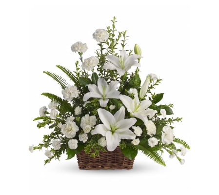 Peaceful White Basket