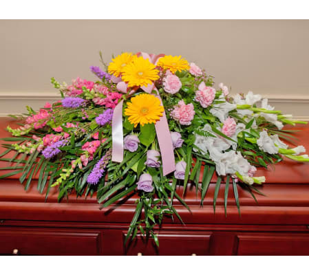 Casket Spray Colour of Spring  