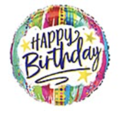 Air-Filled Happy Birthday Balloon