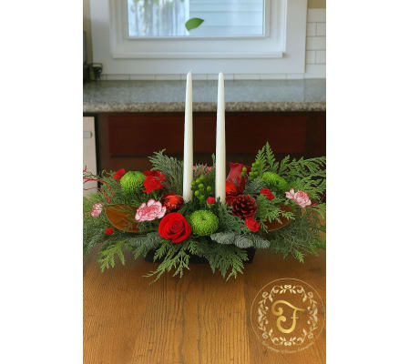 By the Fire Christmas Centerpiece