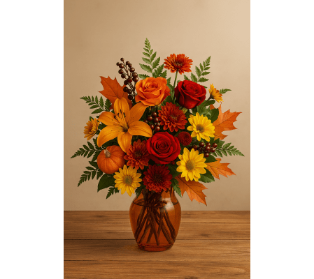 Autumn Glow Vase Bouquet