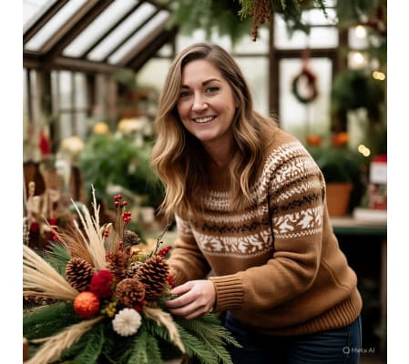 Designer's Choice Christmas Themed Floral Arrangement