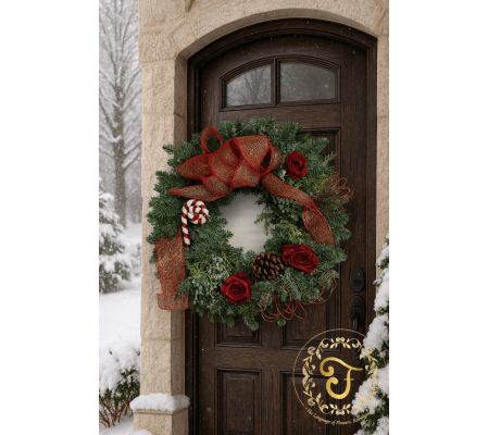 Candy Cane Lane Wreath