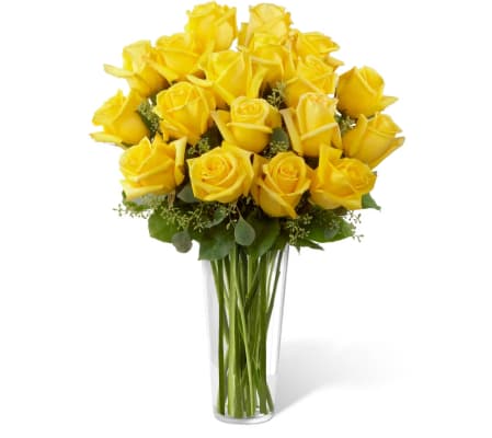Yellow Roses in Vase 12 / 18 / 24