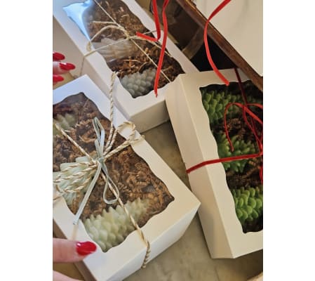 Holiday Tree Candle set of Three