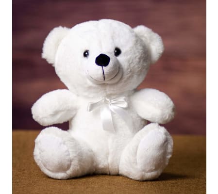 6” white teddy bear 