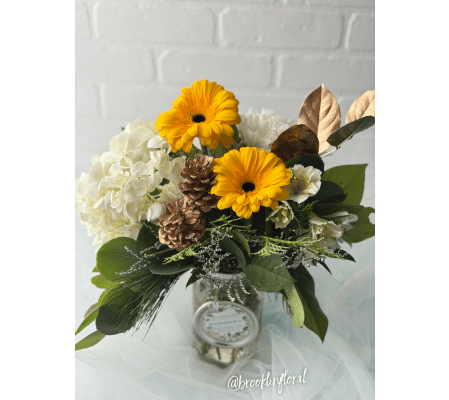 Sunshine in Winter Mason Jar