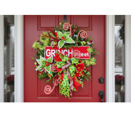 A Little Bit Grinchy Wreath