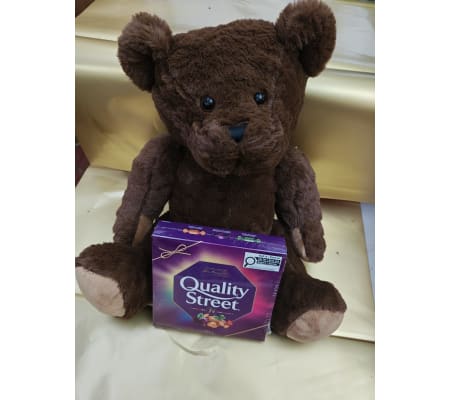 Teddy with chocolates