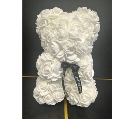 Foam rose bear white 