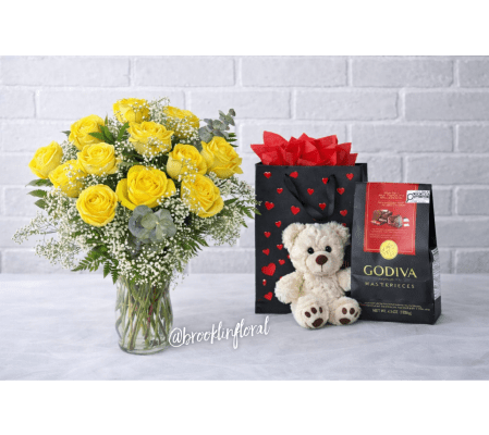 Yellow Dozen Roses
