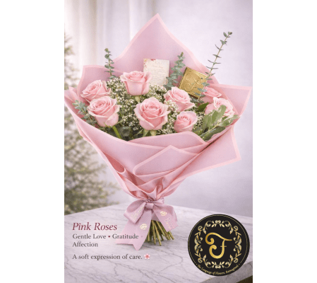 Signature Dozen Roses — Pink