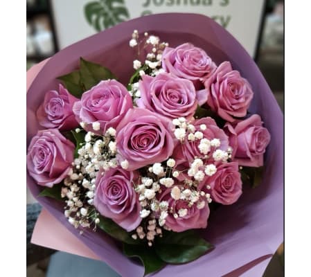 Dozen Lavender Rose Bouquet