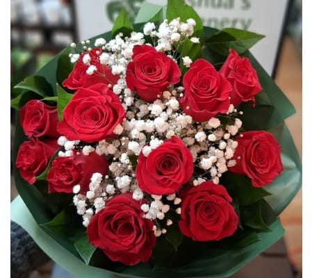 Dozen Red rose with Bb