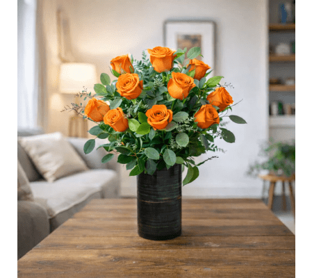 DELUXE ORANGE ROSES