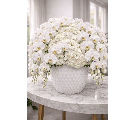 Serene Snowfall Bouquet