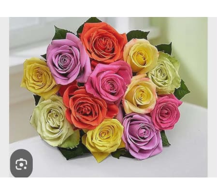 2 DOZ ASSORTED ROSES BOUQUET WRAPPED