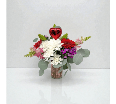 Valentine Vintage Jar Vased Arrangement