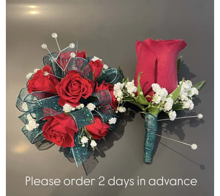 Red Mini Roses Duo