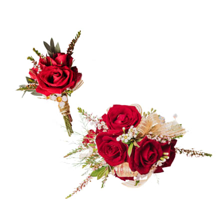 Bout & Wrist Corsage - Scarlet