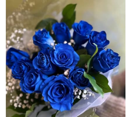 Dozen Blue Rose Bouquet