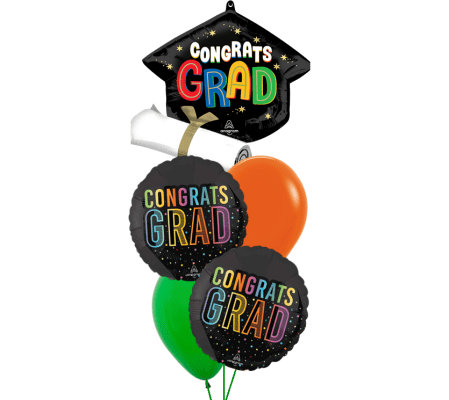Bright Cosmic Future Congrats Grad Cheerful Balloon Bouquet