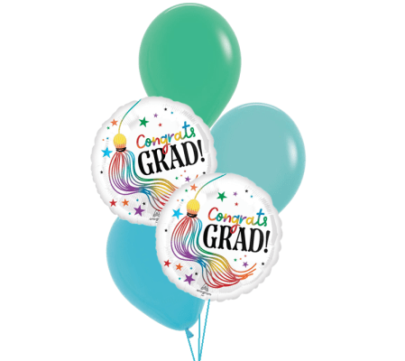 Grad Playful Wiggles Classic Balloon Bouquet