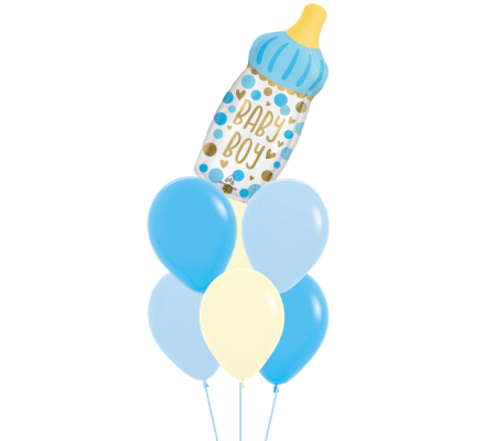 Baby Boy Bottle Awesome Balloon Bouquet