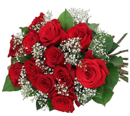 Classic Red Roses Wrapped