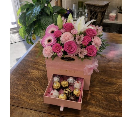 Blush Bloom Chocolate Drawer Box