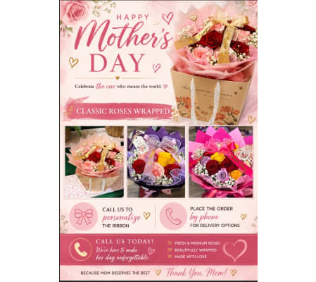 Mothers Day Roses Bouquet