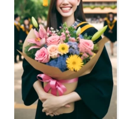 Wrap of flowers for Graduation