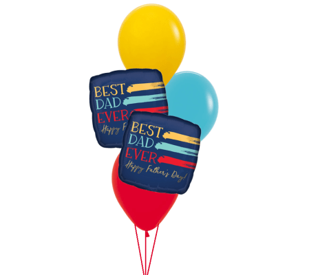 Best Dad Ever Classic Balloon Bouquet