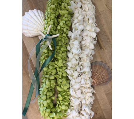 Graduation Lei - Green Double Orchid