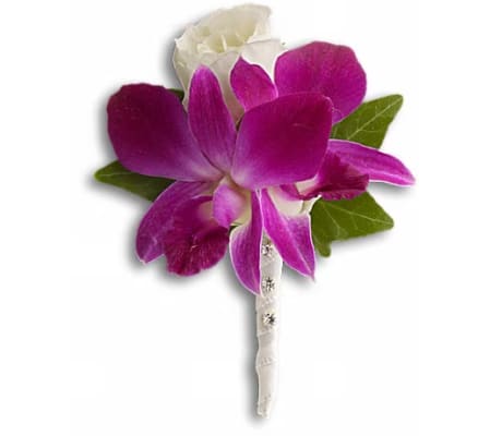 Fresh in Fuchsia Boutonniere