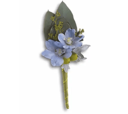 Hero's Blue Boutonniere